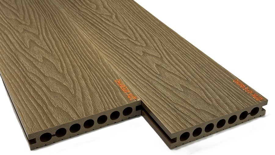 Террасная доска АРФ РИНГ, 145х24 мм. ОРЕХ - Фото