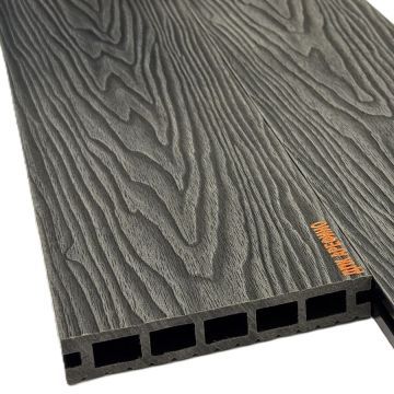 Террасная доска АРФ КВАДРО, 145х24 мм. ГРАФИТ - Фото