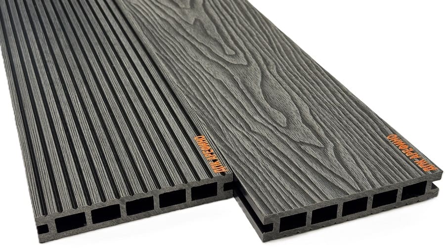 Террасная доска АРФ КВАДРО, 145х24 мм. ГРАФИТ - Фото