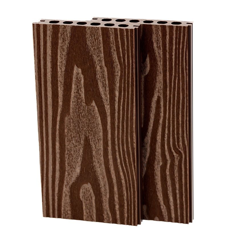 Террасная доска БЕСШОВНАЯ, 142х22 мм, КАШТАН - Фото