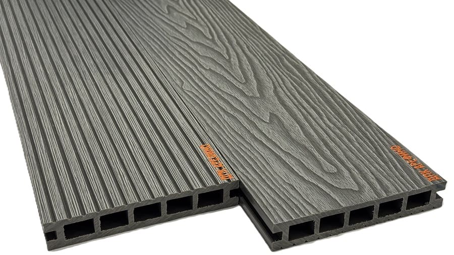 Террасная доска АРФ КВАДРО, 145х24 мм. СЕРЫЙ - Фото