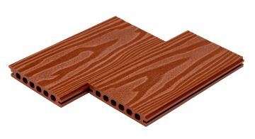 Террасная доска БЕСШОВНАЯ, 142х22 мм, ТЕРРАКОТ - Фото