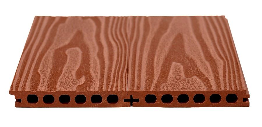 Террасная доска БЕСШОВНАЯ, 142х22 мм, ТЕРРАКОТ - Фото