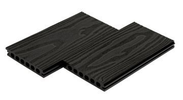 Террасная доска БЕСШОВНАЯ, 142х22 мм, АНТРАЦИТ - Фото