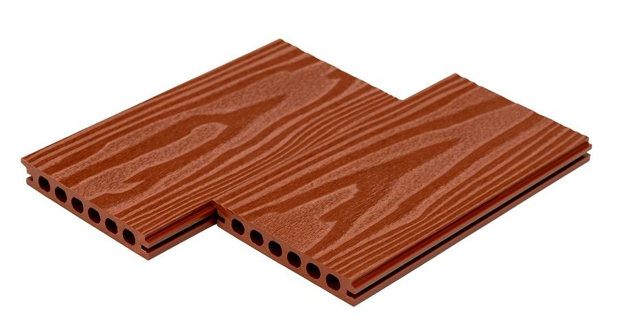 Террасная доска БЕСШОВНАЯ, 142х22 мм, ТЕРРАКОТ - Фото