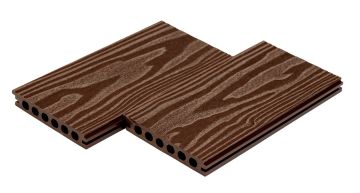 Террасная доска БЕСШОВНАЯ, 142х22 мм, КАШТАН - Фото