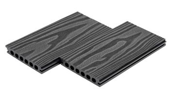 Террасная доска БЕСШОВНАЯ, 142х22 мм, ГРАФИТ - Фото