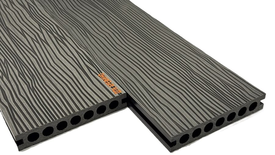 Террасная доска АРФ РИНГ СТРОНГ, 145х24 мм. ГРАФИТ - Фото