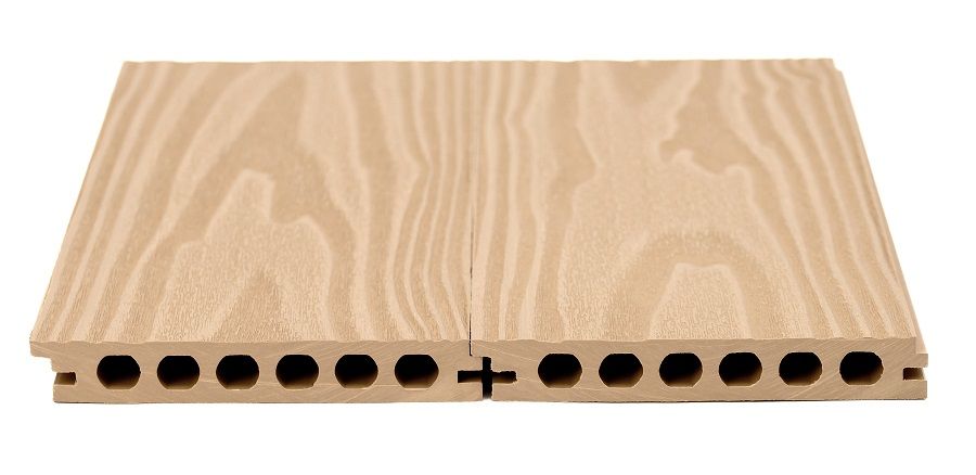 Террасная доска БЕСШОВНАЯ, 142х22 мм, БЕЖЕВЫЙ - Фото