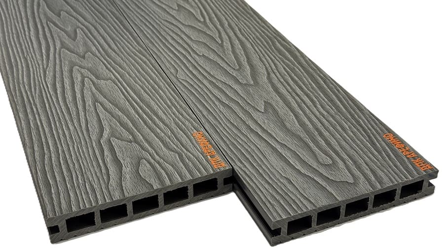 Террасная доска АРФ КВАДРО, 145х24 мм. СЕРЫЙ - Фото