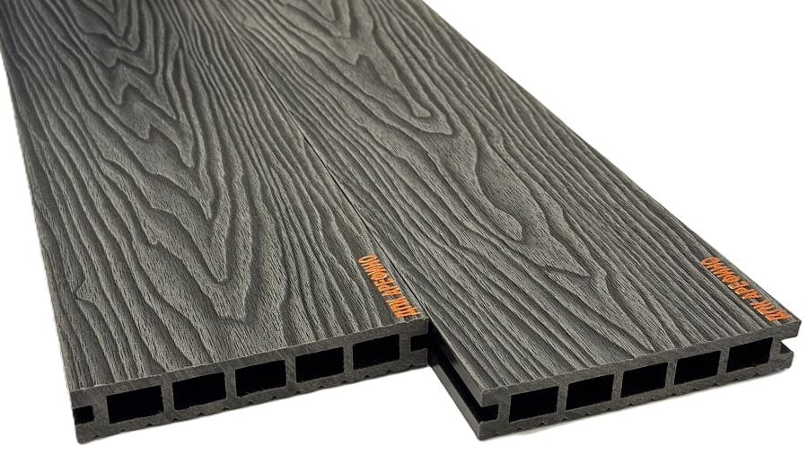 Террасная доска АРФ КВАДРО, 145х24 мм. ГРАФИТ - Фото