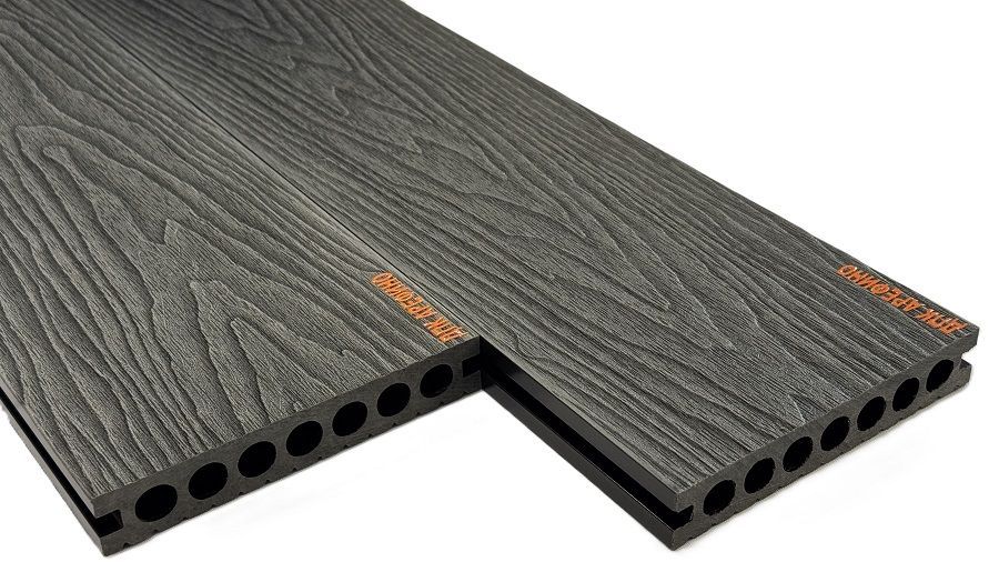 Террасная доска АРФ РИНГ, 145х24 мм. ГРАФИТ - Фото