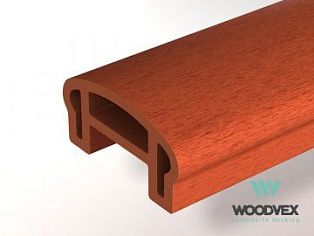 Перила ограждения верхние Woodvex Select 100х50х3000 мм, ТЕРРАКОТА - Фото