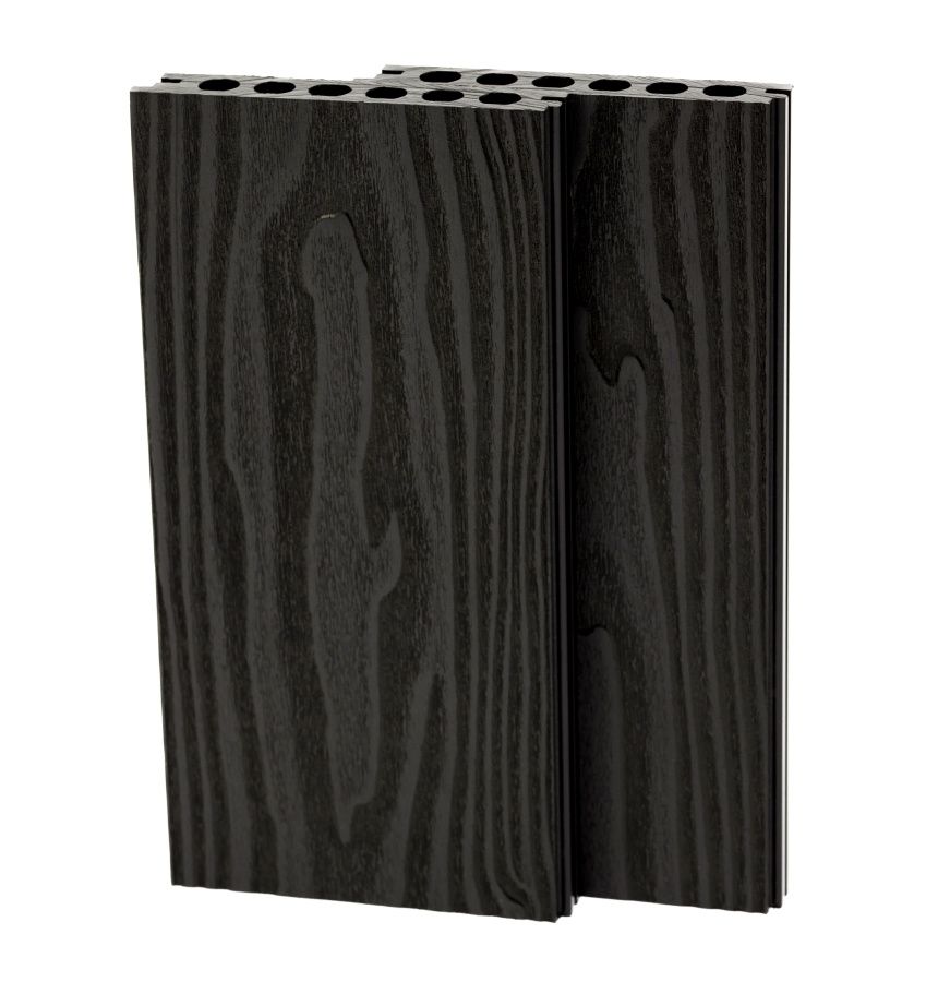 Террасная доска БЕСШОВНАЯ, 142х22 мм, АНТРАЦИТ - Фото